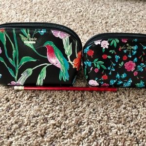 Kate Spade set of 2 cosmetic organizers--EUC